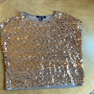 NWOTS gold sequins top Forever 21 size M